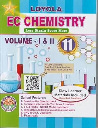 Loyola EC 11th Standard Volume 1& 2 Chemistry 2026-2027
